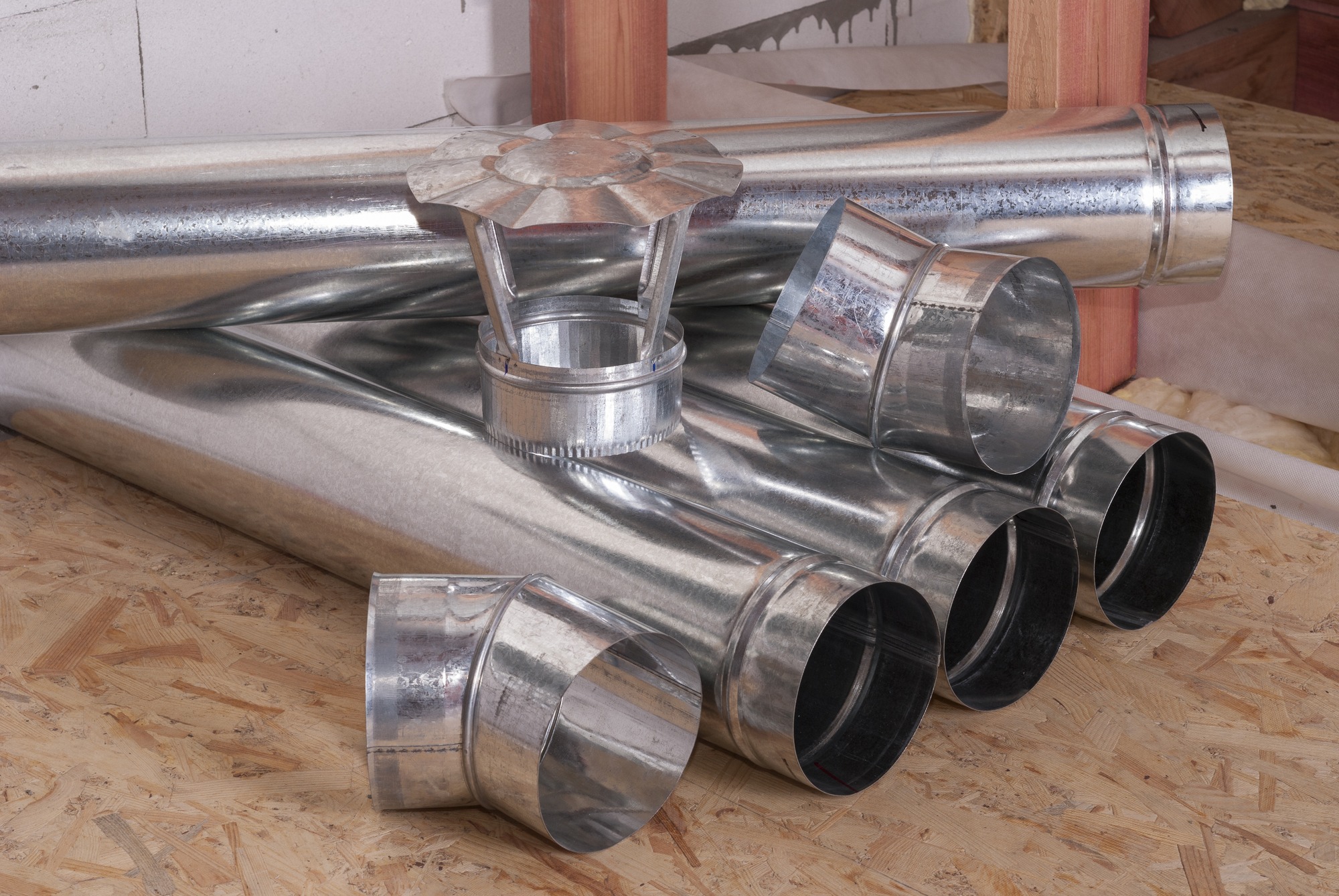 Air ducts round shape made of metal